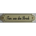 Naambord 20x5 cm met oor